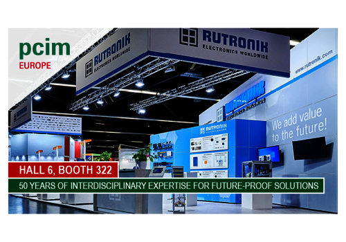 Rutronik presents state-of-the-art components from leading manufacturers in the areas of power electronics as well as sensor technology and system solutions at PCIM Europe.
