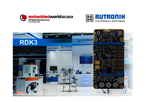 In addition to products from leading manufacturers, Rutronik System Solutions presents the new base board RDK3 for the first time at embedded world 2023.