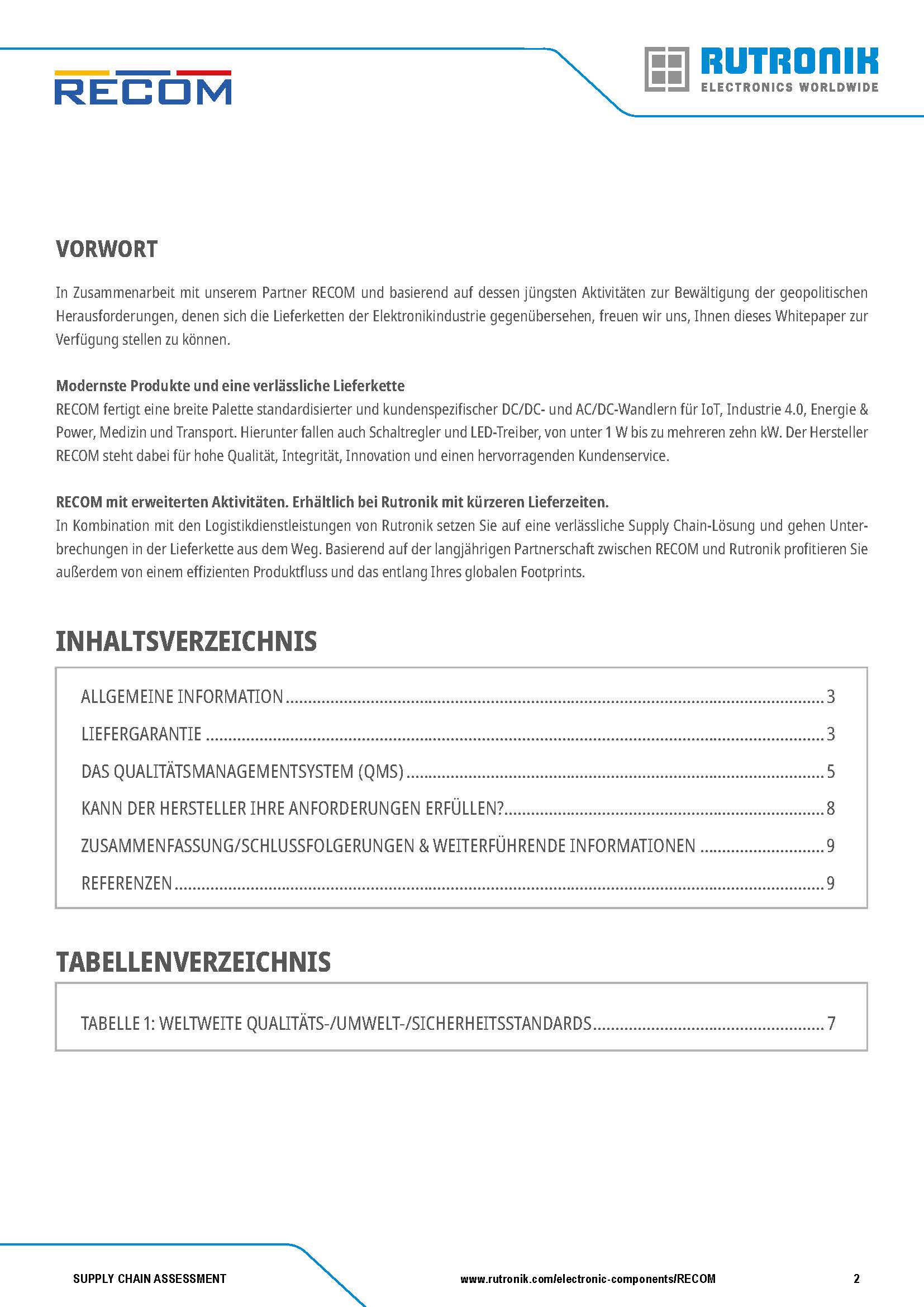 Recom Supply Chain Assessment