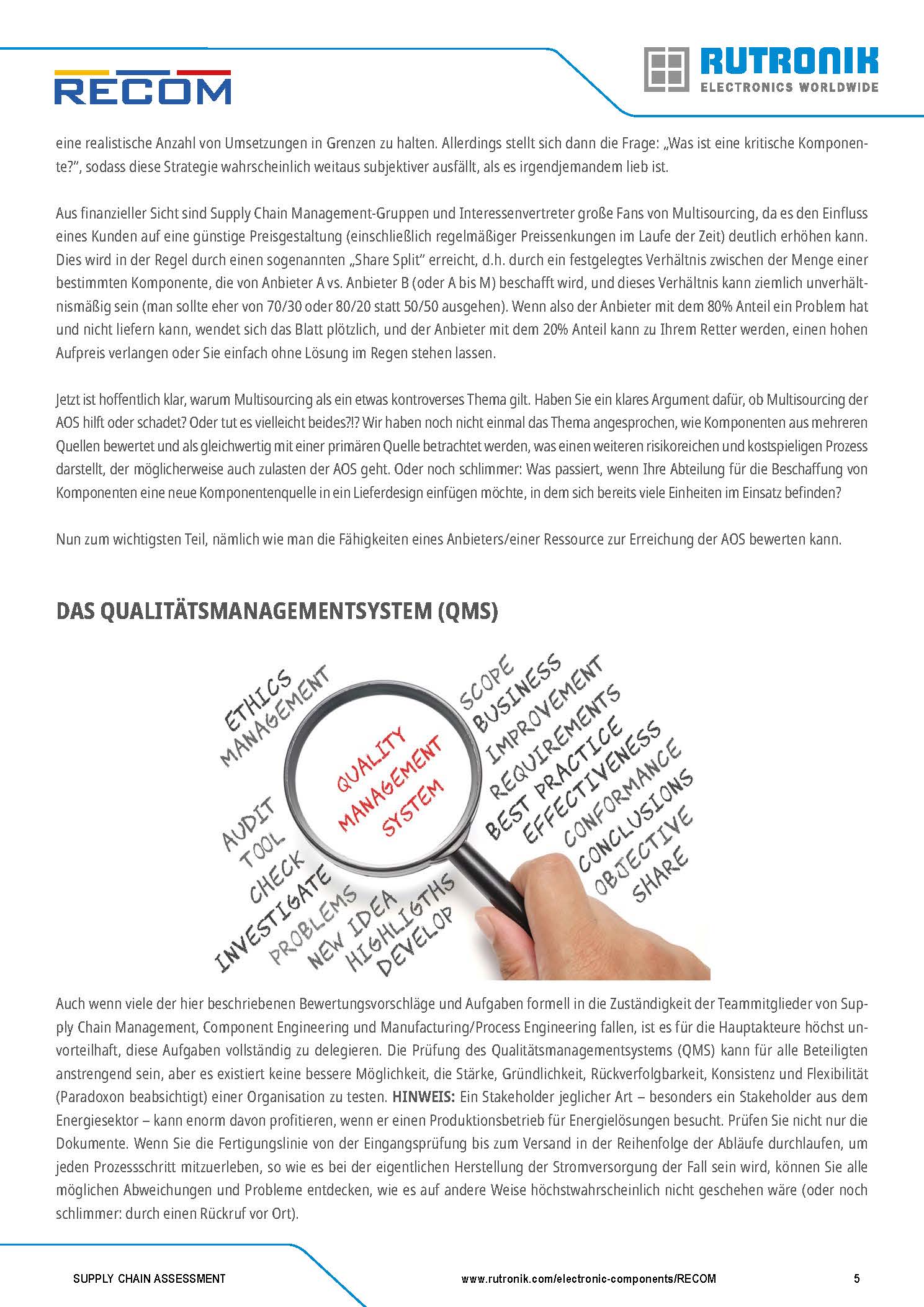 Recom Supply Chain Assessment
