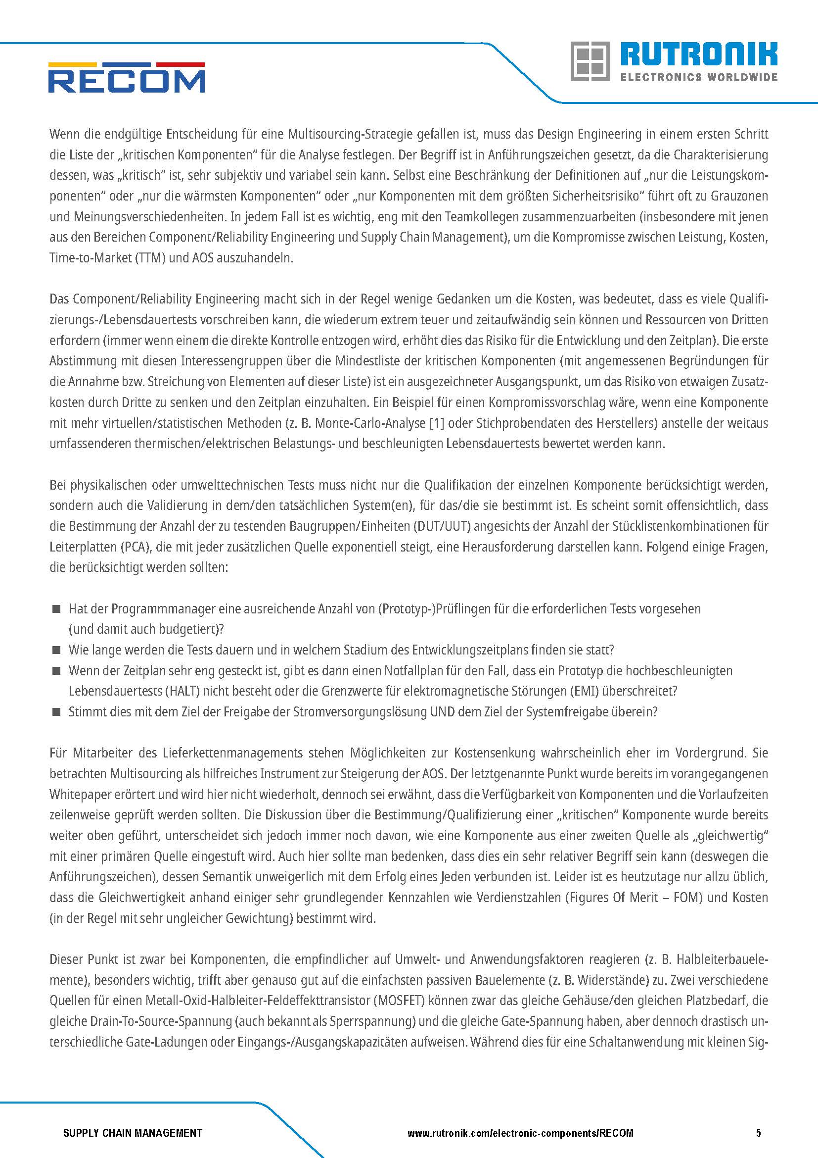 White Paper on Supply Chain Management