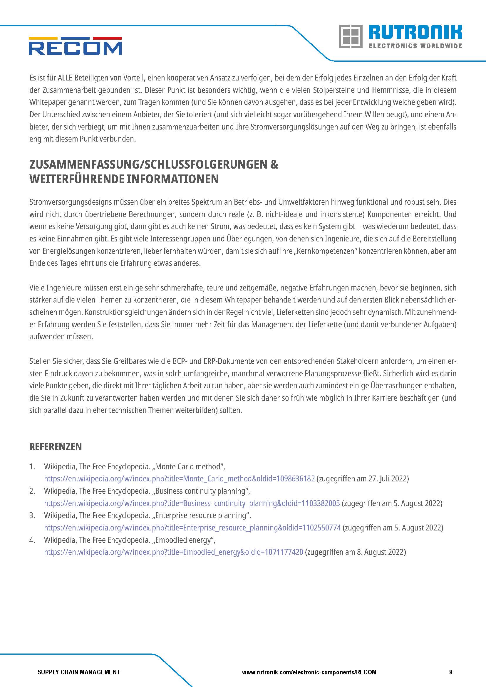 White Paper on Supply Chain Management