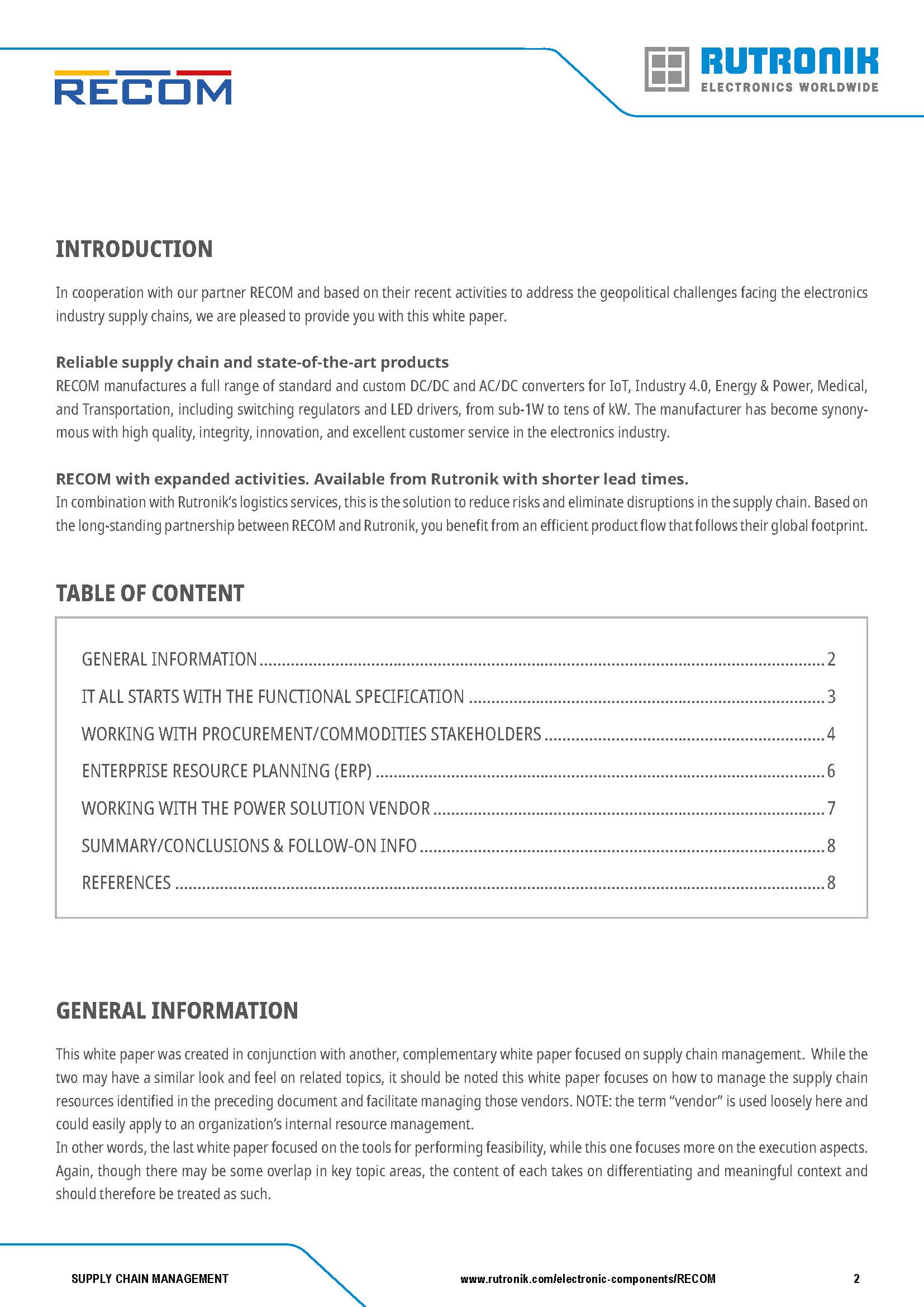 Recom Supply Chain Management
