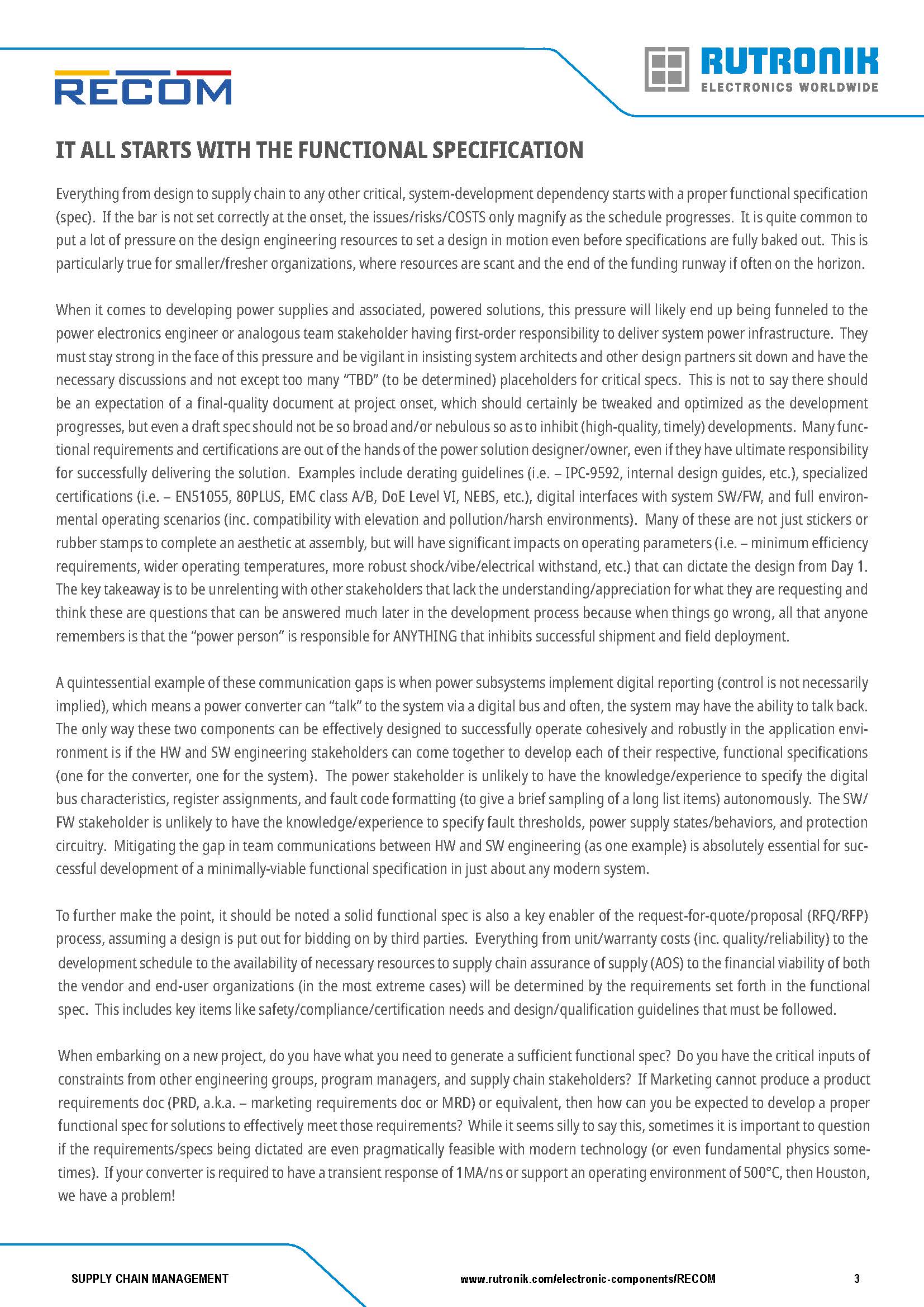 Recom Supply Chain Management