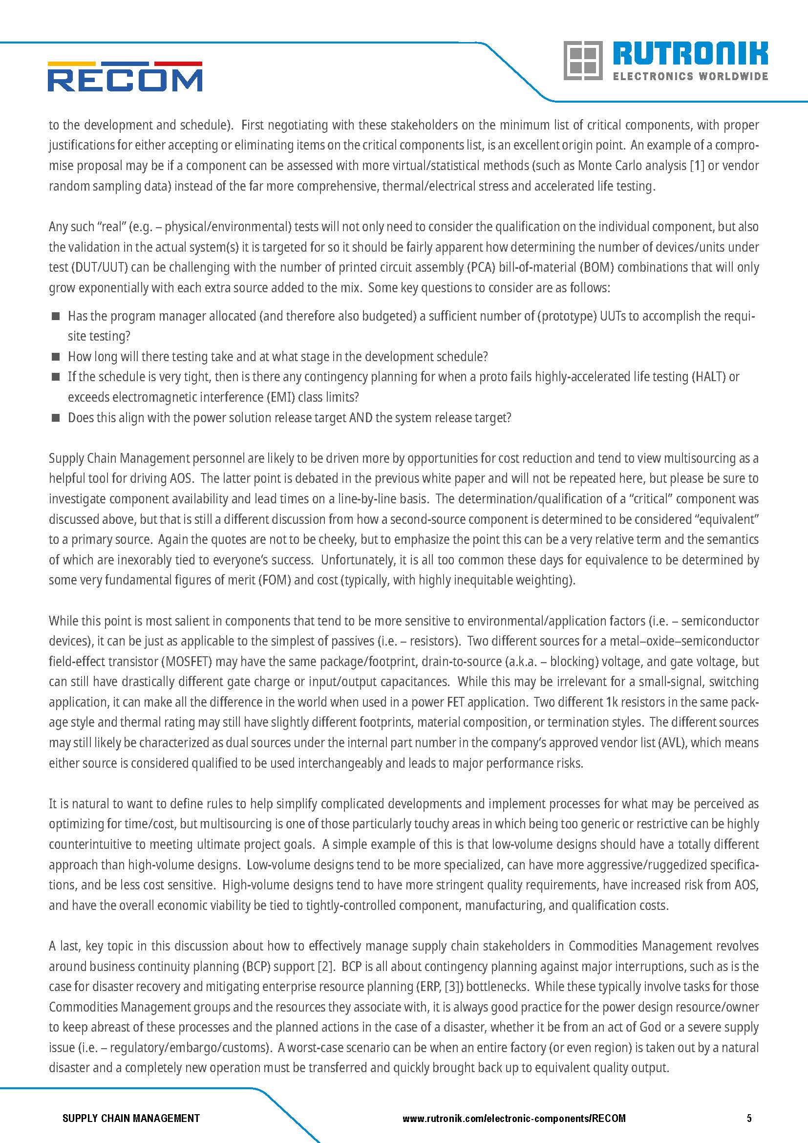 Recom Supply Chain Management