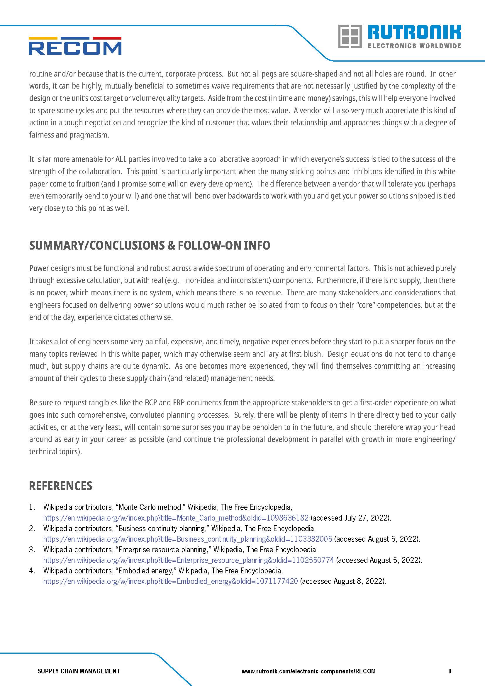Recom Supply Chain Management
