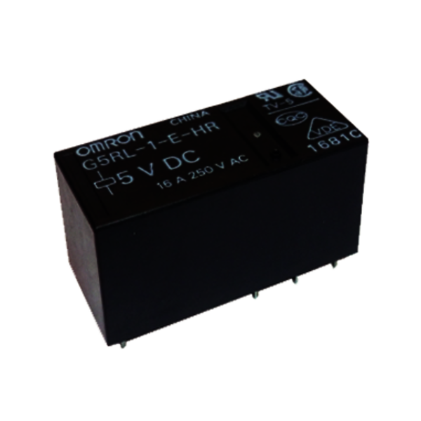 The G5RL electromechanical relay from Omron can handle turn-on currents of up to 100 A and is still particularly quiet.