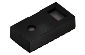 Picture of the TMF8829 from ams Osram. It is a high-resolution Direct-Time-of-Flight (dToF) sensor in a compact optical OLGA module package, featuring an integrated VCSEL light source.