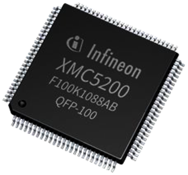 Sample image of an Infineon XMC5200 high-performance dual-core MCU