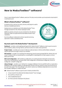 ModusToolbox™ Motor Suite product brief Product brief - ModusToolbox™ Motor Suite Seamless interface to enable efficient and easy to unse motor control applications