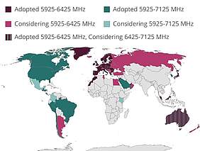 Countries where Wi-Fi 6E is supported (as of: April 2022)