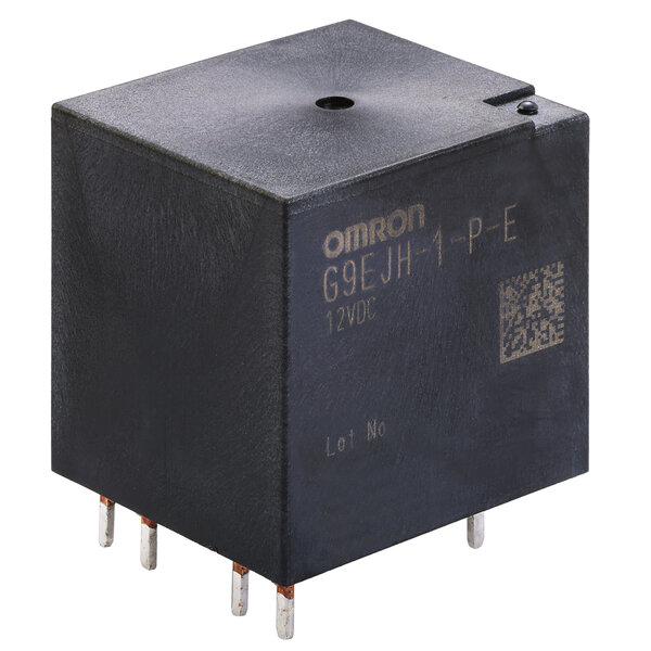 The G9EJH-1-E DC relay from Omron can support the main relay as a compact inrush protection.