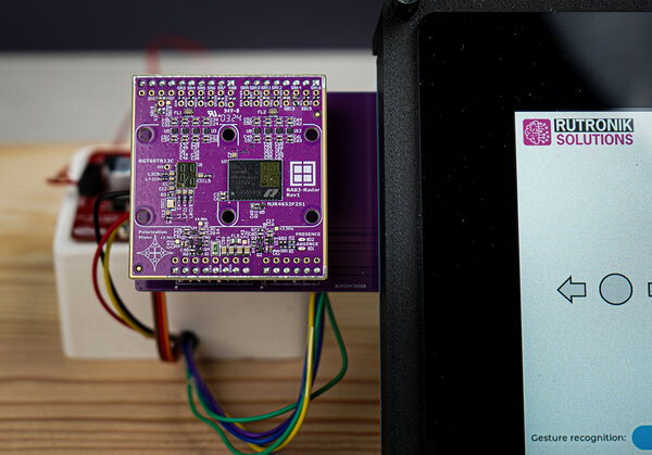 Rutronik System Solutions Demo for AI control with radar-based gesture control