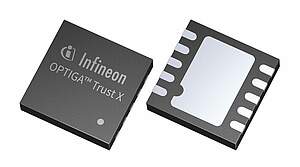Image of the Infineon OPTIGA™ Trust family of security solutions for IoT and connected devices.