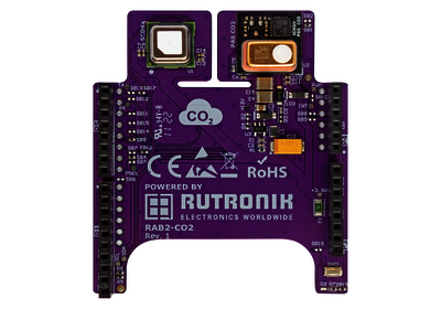 The Rutronik Adapter Board - RAB2 for CO2 Sensing features state-of-the-art sensors from Infineon and Sensirion.
