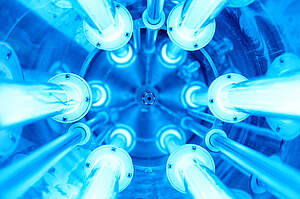 A tunnel full of UV LED lighting for biotechnological applications