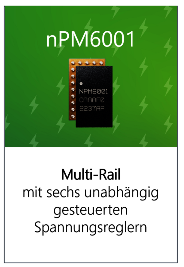 Multi-Rail mit sechs unabhängig gesteuerten Spannungsreglern