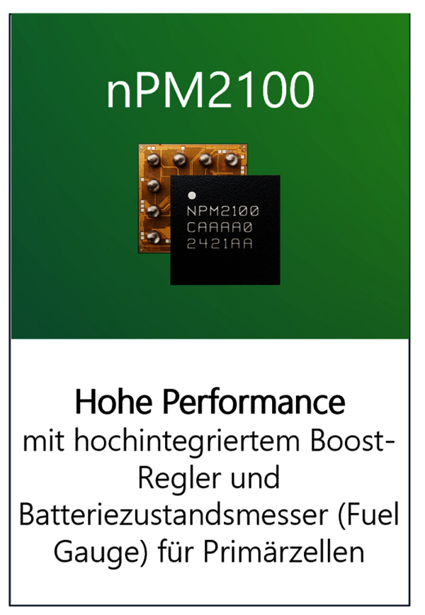 Hohe Performance mit hochintegriertem Boost-Regler und Batteriezustandsmesser (Fuel Gauge) für Primärzellen