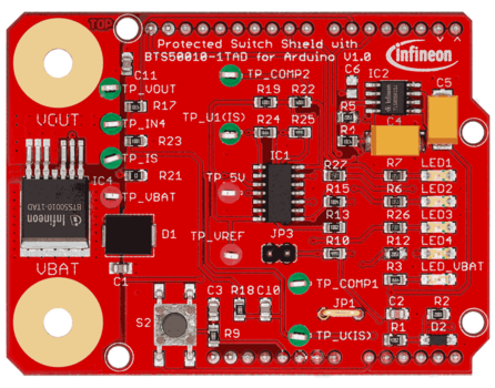 Shield for Arduino with BTS500xx-1TAD