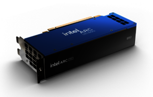 Optimized for professional applications and AI workflows: the powerful Intel® Arc™ Pro B50 graphics card.