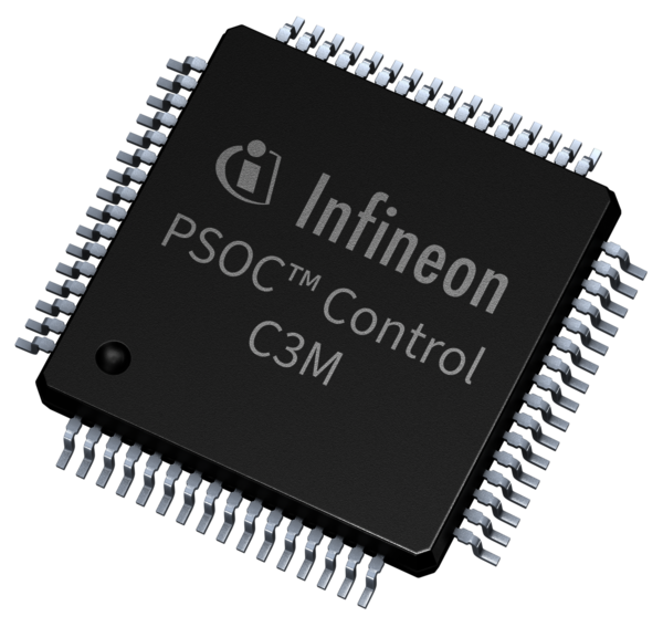 Figure 2: Microcontroller PSOCTM Control C3M with integrated peripheral functions for motor control applications. (Source: Infineon)