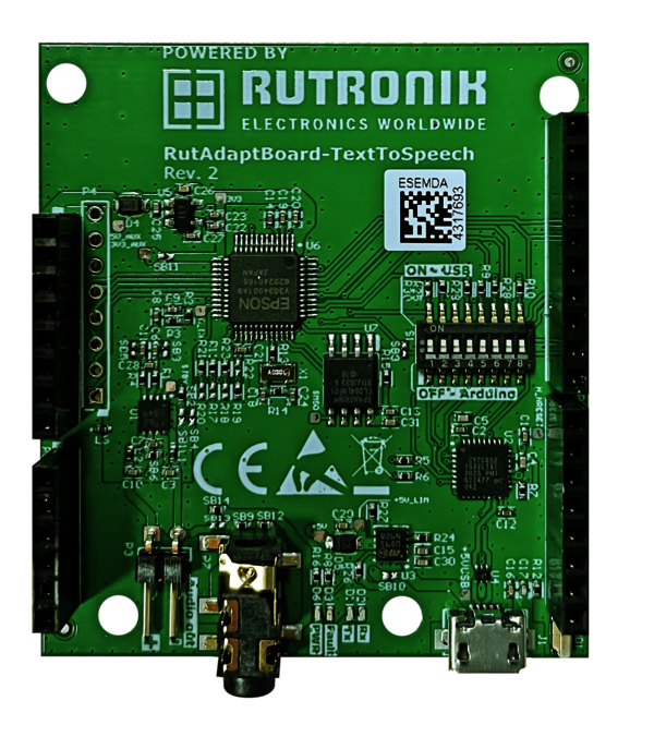 Rutronik Adapter Board for Text to Speech.