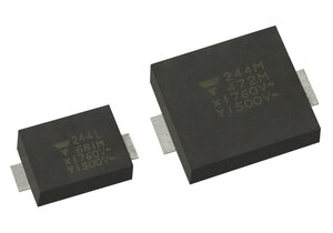 Picture of Products of the Vishay SMDY1 Automotive Series – first Y1-certified safety capacitors in SMD format, ideal for high-voltage filtering and galvanic safety