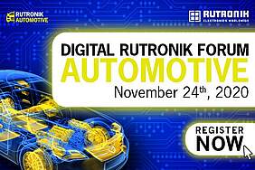 Start Your Engines: Rutronik Automotive Digital Forum presents innovations for the next vehicle generation on November 24, 2020