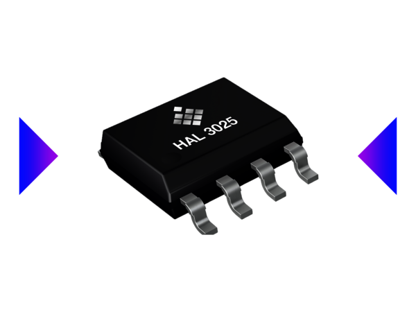Example picture of the TDK HAL 3025, a 360° position sensor designed for high-speed motor control