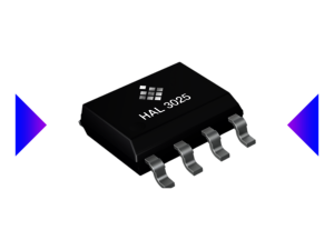 Example picture of the TDK HAL 3025, a 360° position sensor designed for high-speed motor control