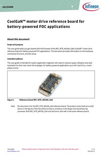 CoolGaN™ motor drive reference board for battery-powered FOC applications User Manual