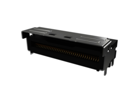 Der langlebige MCIO-Steckverbinder (Mini Cool Edge IO) von Amphenol kann Hochgeschwindigkeitssignale von bis zu 64 G über eine Strecke von 1 m übertragen und erfüllt die neuen PCIe-Gen6-Anforderungen. (Bild: Amphenol)