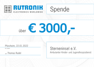 Image of a donation check.