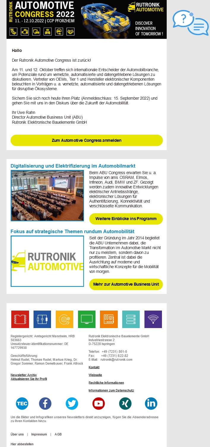 Example Newsletter Rutronik