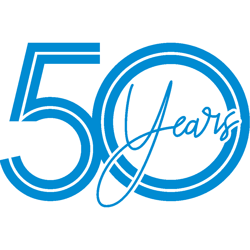 Rutronik 50 years blue logo