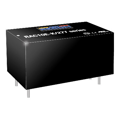 News: RECOM - RAC10E-K/277 - Low Cost 10 Watt 1.8”x1.0” AC/DC Module