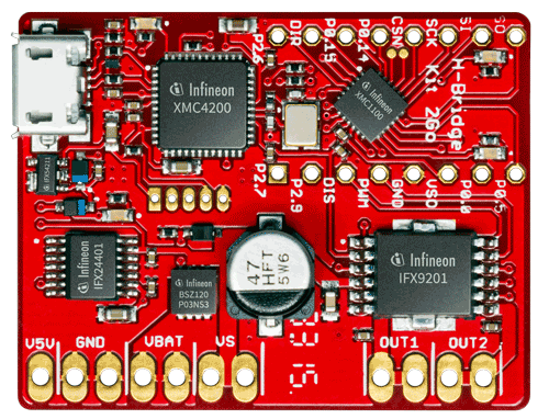 DC motor control with tiny H-Bridge kit 2Go