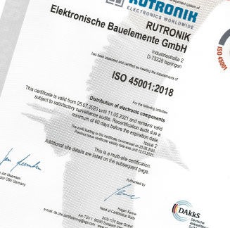 Zertifikat Rutronik Zertifikat